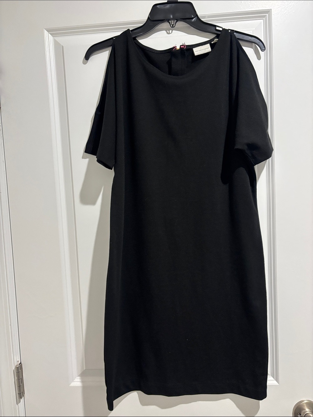 Black Cold-Shoulder Sheath Dress